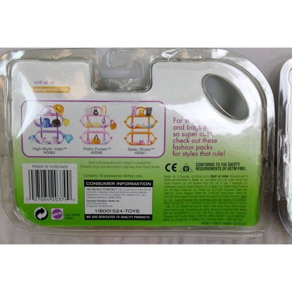 32 Pc NEW Polly Pocket Set Sassy Shoes High Stylin Hats Doll Accessories H0065 - Picture 4 of 5